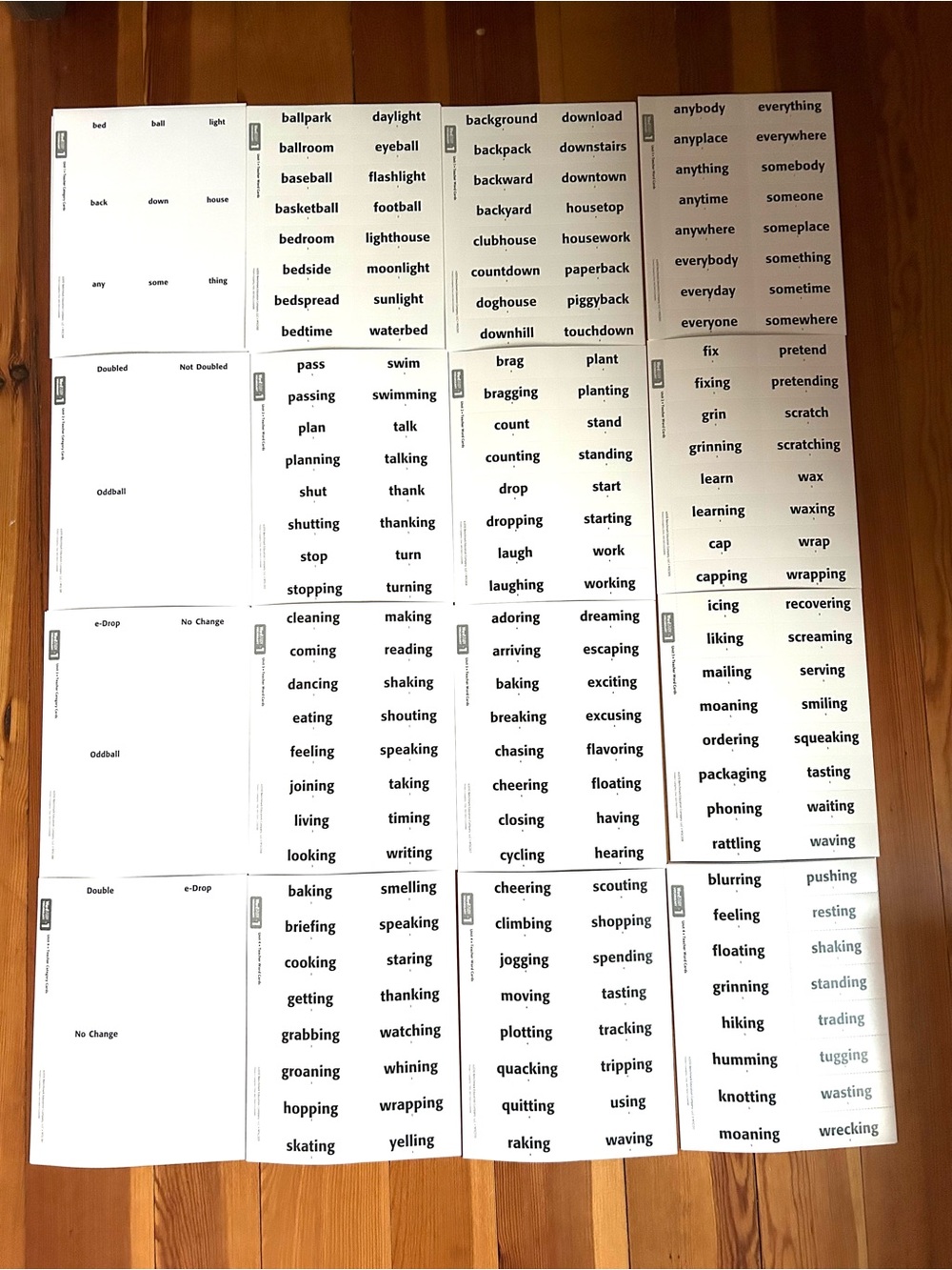 Benchmark Education Word Study in Phonics Vocabulary 1 Cards – 32 Lesson Set